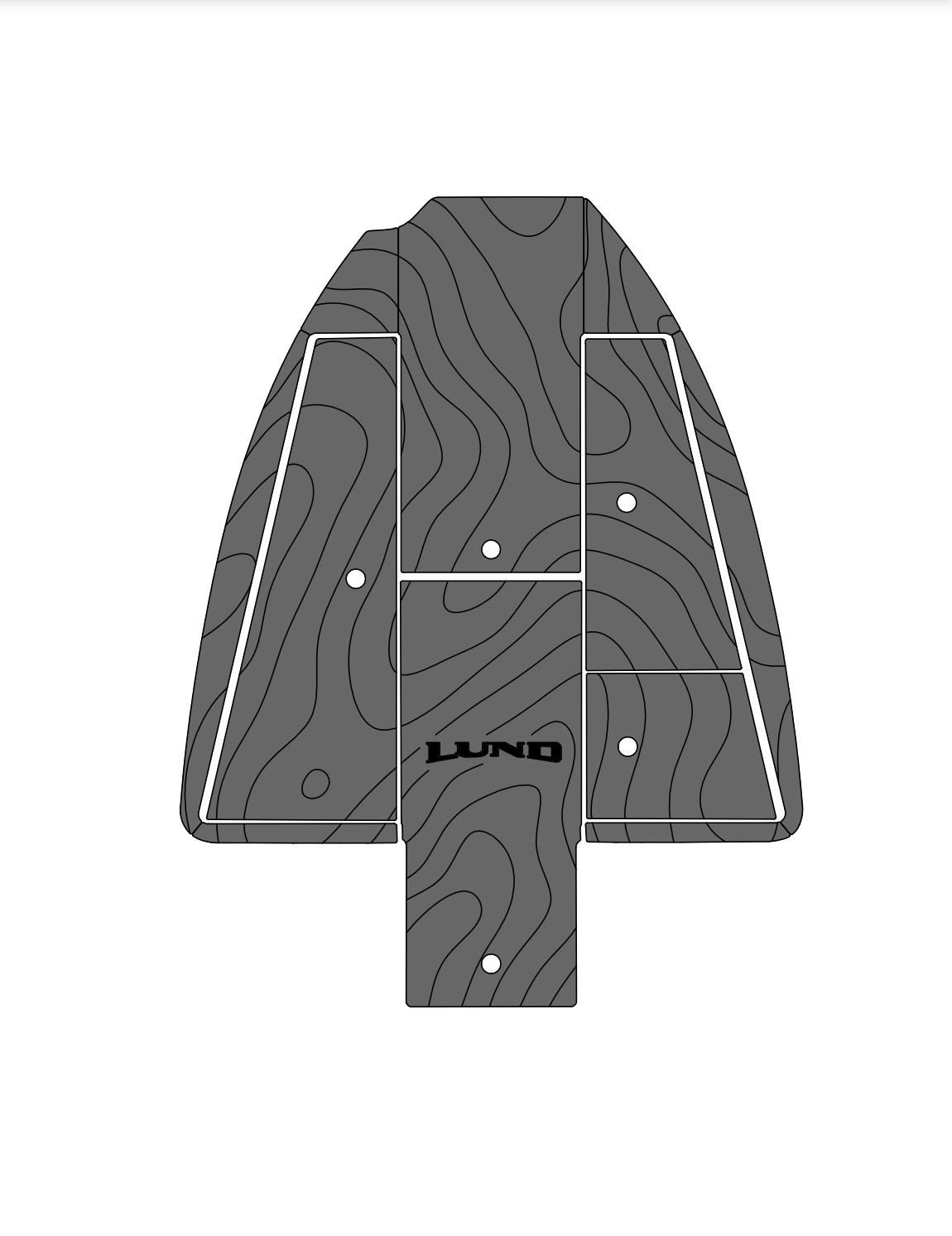 Lund Pro-V 219 GL Front Deck Carpet Replacement Kit — AFT-TEK